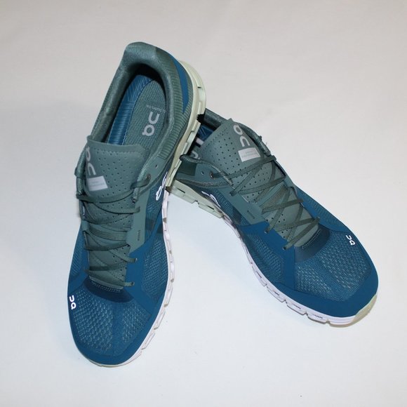 ON CLOUDFLOW SEA/PETROL RUNNING SHOES US 12.5/ EUR47.5/ UK12 main image 4